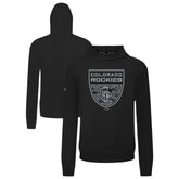 Colorado Rockies Levelwear Mandate Buckler Tri-Blend Pullover Hoodie - Black