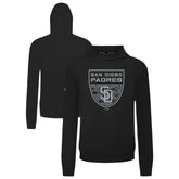San Diego Padres Levelwear Mandate Buckler Tri-Blend Pullover Hoodie - Black