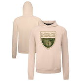 Cleveland Guardians Levelwear Mandate Buckler Tri-Blend Pullover Hoodie - Khaki