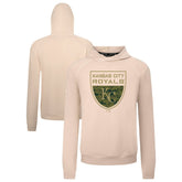 Kansas City Royals Levelwear Mandate Buckler Tri-Blend Pullover Hoodie - Khaki
