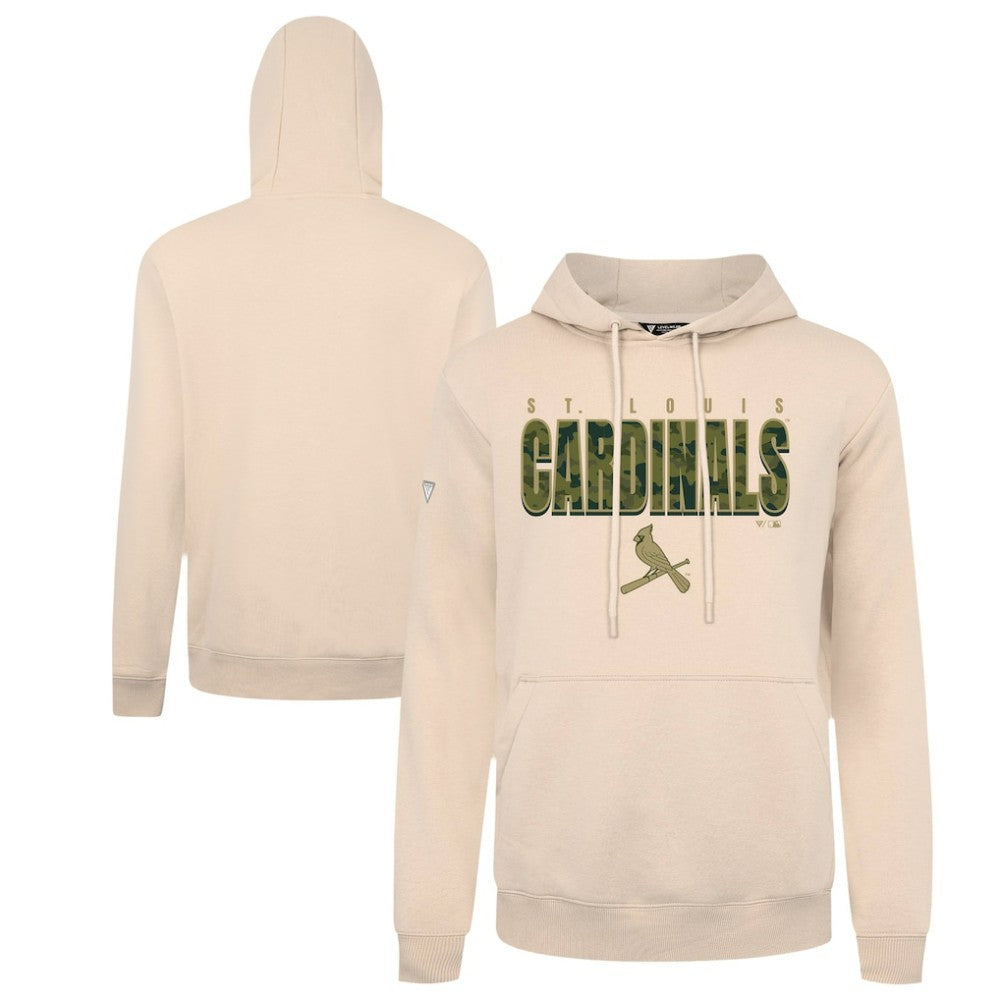 St. Louis Cardinals Levelwear Podium Protect Pullover Hoodie - Khaki