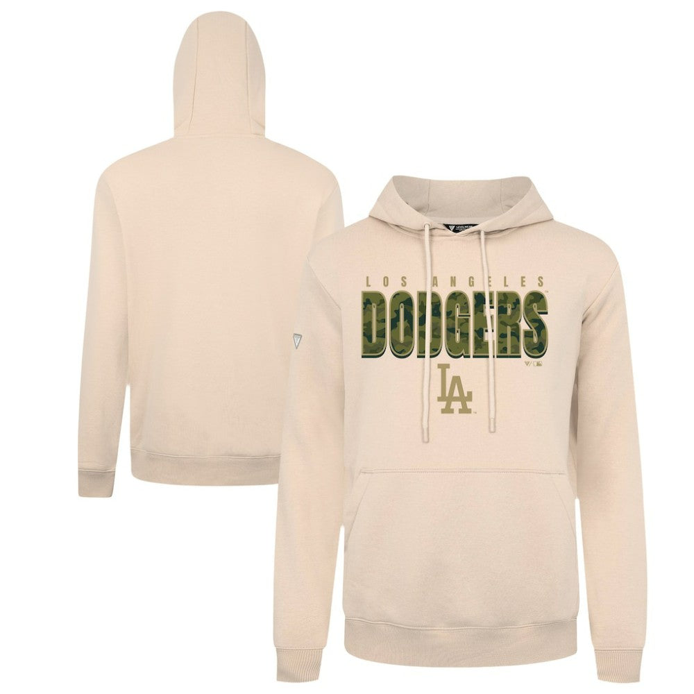 Los Angeles Dodgers Levelwear Podium Protect Pullover Hoodie - Khaki