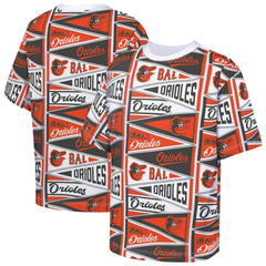 Baltimore Orioles Outerstuff Youth All-Over Pennant T-Shirt - Orange