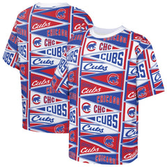 Chicago Cubs Outerstuff Youth All-Over Pennant T-Shirt - Red