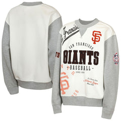 San Francisco Giants Outerstuff Youth Big League Power Hit Fleece Sweatshirt - Cream/Gray