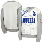 Los Angeles Dodgers Outerstuff Youth Big League Power Hit Fleece Sweatshirt - Cream/Gray