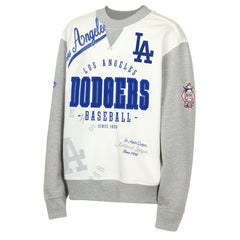 Los Angeles Dodgers Outerstuff Youth Big League Power Hit Fleece Sweatshirt - Cream/Gray
