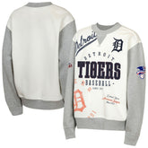 Detroit Tigers Outerstuff Youth Big League Power Hit Fleece Sweatshirt - Cream/Gray