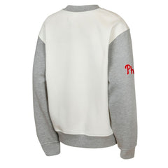 Philadelphia Phillies Outerstuff Youth Big League Power Hit Fleece Sweatshirt - Cream/Gray