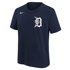 Detroit Tigers Youth Wordmark T-Shirt - Athletic Navy | Nike