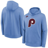 Philadelphia Phillies Youth Club Fleece Hoodie - Light Blue | Nike