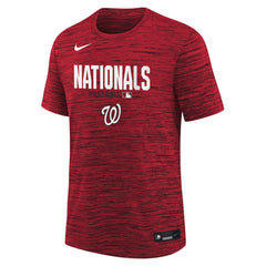 Washington Nationals Youth Authentic Collection Velocity Dri-FIT T-Shirt - Red | Nike