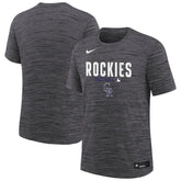Colorado Rockies Youth Authentic Collection Velocity Dri-FIT T-Shirt - Black | Nike