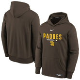 San Diego Padres Youth Authentic Collection Therma-FIT Hoodie - Brown | Nike