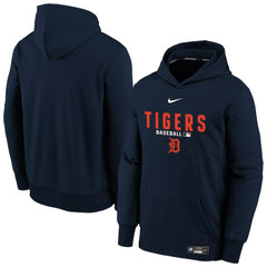 Detroit Tigers Youth Authentic Collection Therma-FIT Hoodie - Navy | Nike