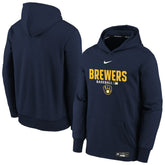 Milwaukee Brewers Youth Authentic Collection Therma-FIT Hoodie - Navy | Nike