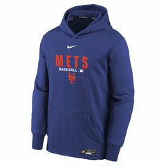 New York Mets Youth Authentic Collection Therma-FIT Hoodie - Royal | Nike