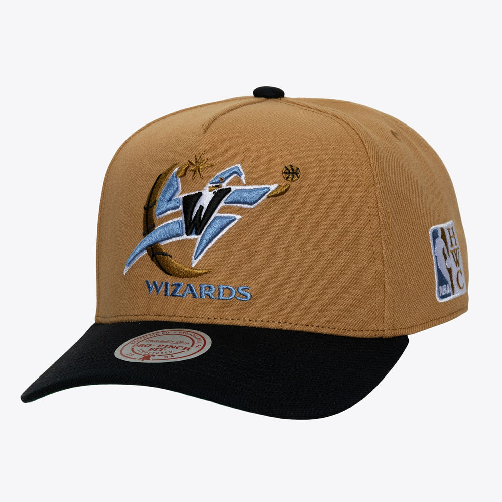 Washington Wizards Hardwood Classics Legendary Away Pro-Pinch Adjustable Hat - Gold | Mitchell & Ness on sale