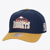 Denver Nuggets Legendary Home Pro Pinch Snapback Hat - Navy | Mitchell & Ness online