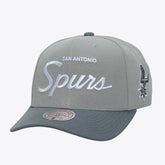 San Antonio Spurs Thunderstorm Head Coach Pro Crown Snapback Hat - Gray | Mitchell & Ness sale
