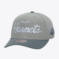 Charlotte Hornets Thunderstorm Head Coach Pro Crown Snapback Hat - Gray | Mitchell & Ness sale