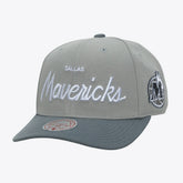 Dallas Mavericks Thunderstorm Head Coach Pro Crown Snapback Hat sale - Gray | Mitchell & Ness discount