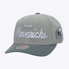 Dallas Mavericks Thunderstorm Head Coach Pro Crown Snapback Hat sale - Gray | Mitchell & Ness discount