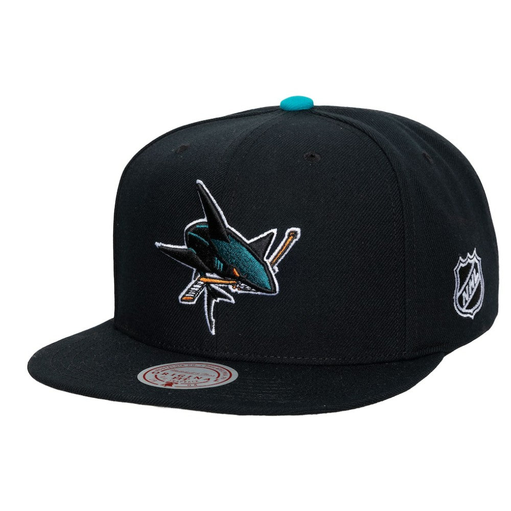 San Jose Sharks Mitchell & Ness Legendary Away Snapback Hat Black