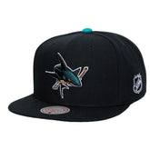 San Jose Sharks Mitchell & Ness Legendary Away Snapback Hat Black