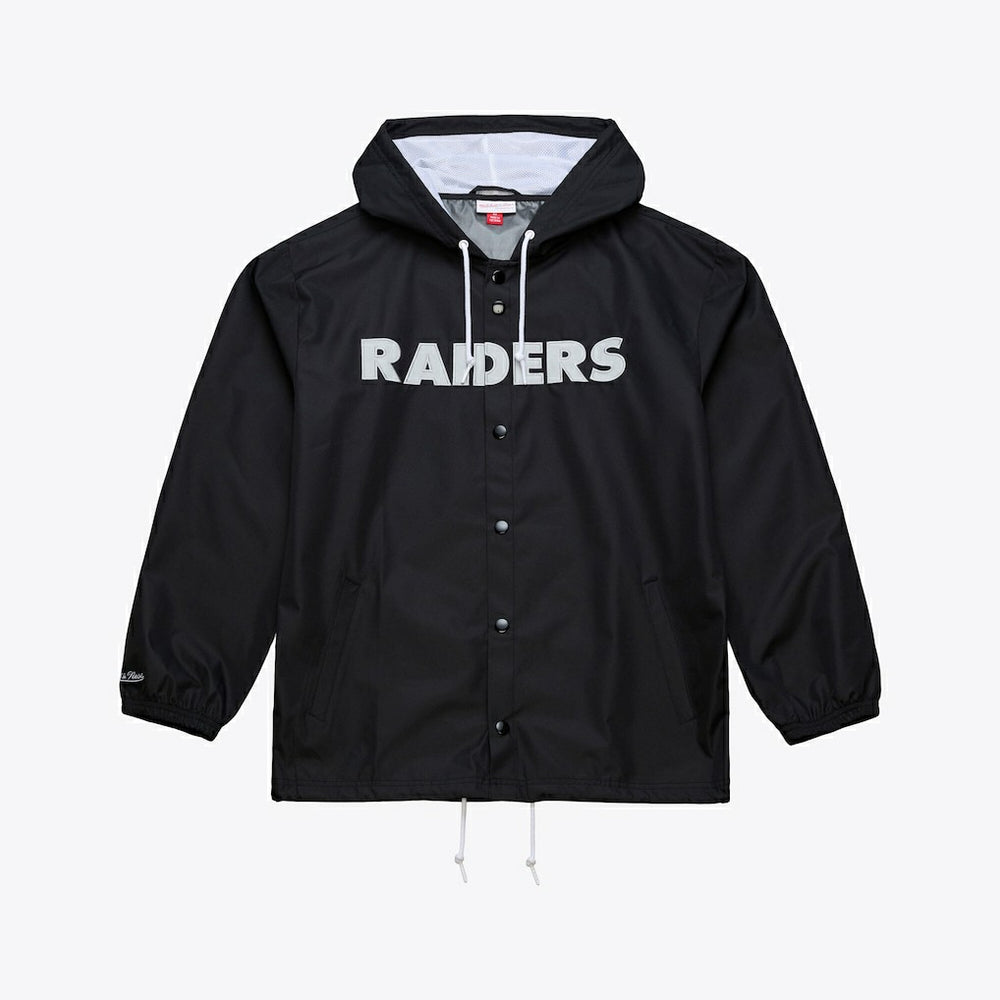 Las Vegas Raiders Coaches Full-Snap Hooded Windbreaker Jacket - Black for sale
