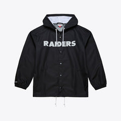 Las Vegas Raiders Coaches Full-Snap Hooded Windbreaker Jacket - Black for sale