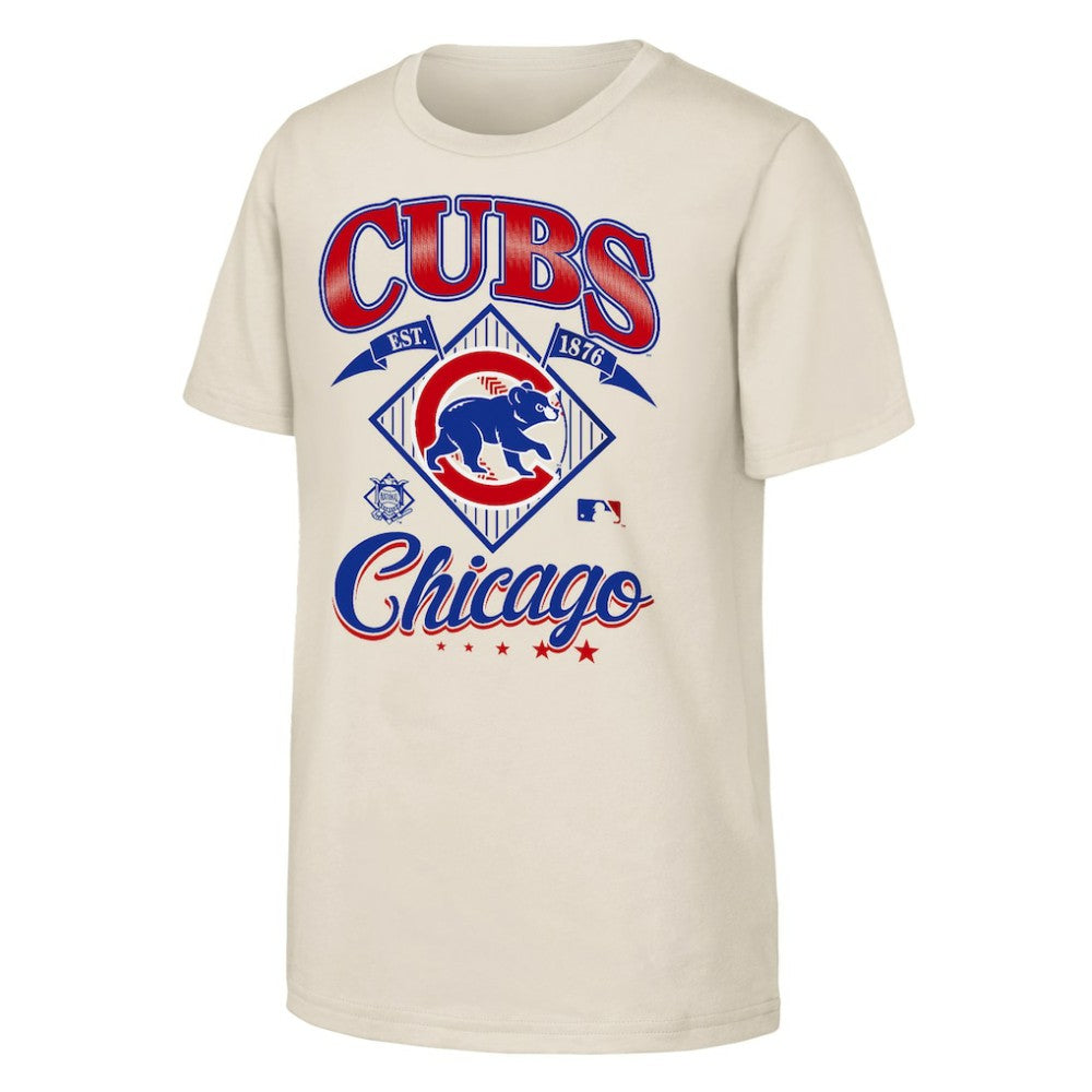 Chicago Cubs Outerstuff Youth Triple Hit T-Shirt - Natural