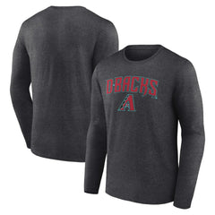 Arizona Diamondbacks Team Lockup Long Sleeve T-Shirt - Charcoal