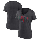 Arizona Diamondbacks Women's Team Lockup V-Neck T-Shirt - Charcoal