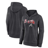 Atlanta Braves Women's Team Lockup Hoodie - Charcoal