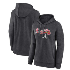 Atlanta Braves Women's Team Lockup Hoodie - Charcoal