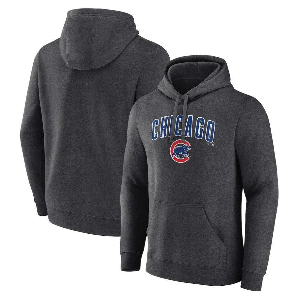 Chicago Cubs Team Lockup Hoodie - Charcoal
