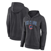 Chicago Cubs Women's Team Lockup Hoodie - Charcoal