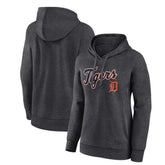 Detroit Tigers Women's Team Lockup Hoodie - Charcoal