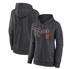 Detroit Tigers Women's Team Lockup Hoodie - Charcoal