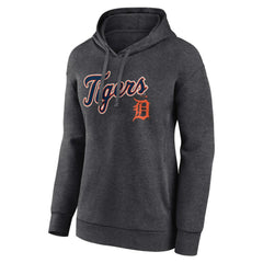 Detroit Tigers Women's Team Lockup Hoodie - Charcoal
