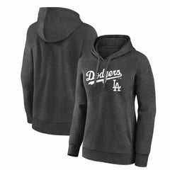 Los Angeles Dodgers Women's Team Lockup Hoodie - Charcoal