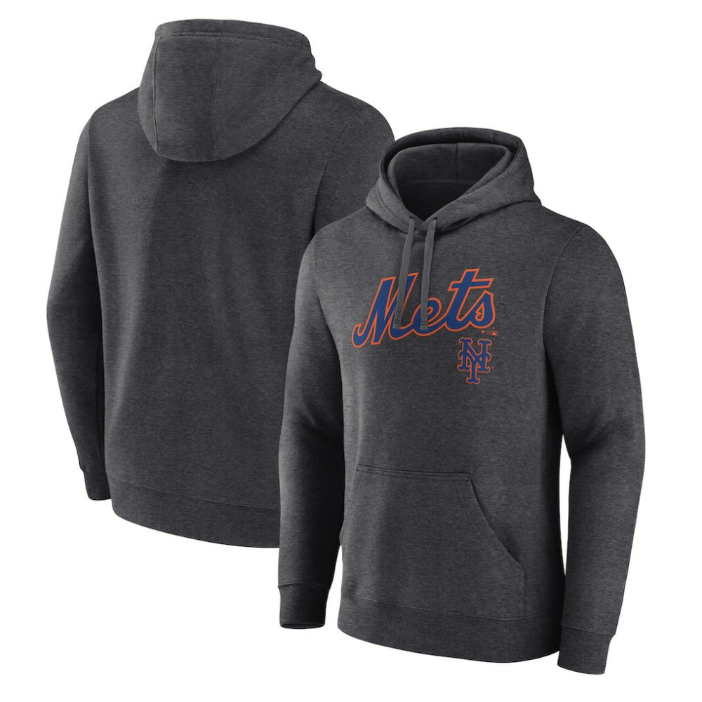 New York Mets Team Lockup Hoodie - Charcoal