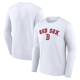 Boston Red Sox Team Lockup Long Sleeve T-Shirt - White