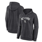 New York Yankees Women's Team Lockup Hoodie - Charcoal