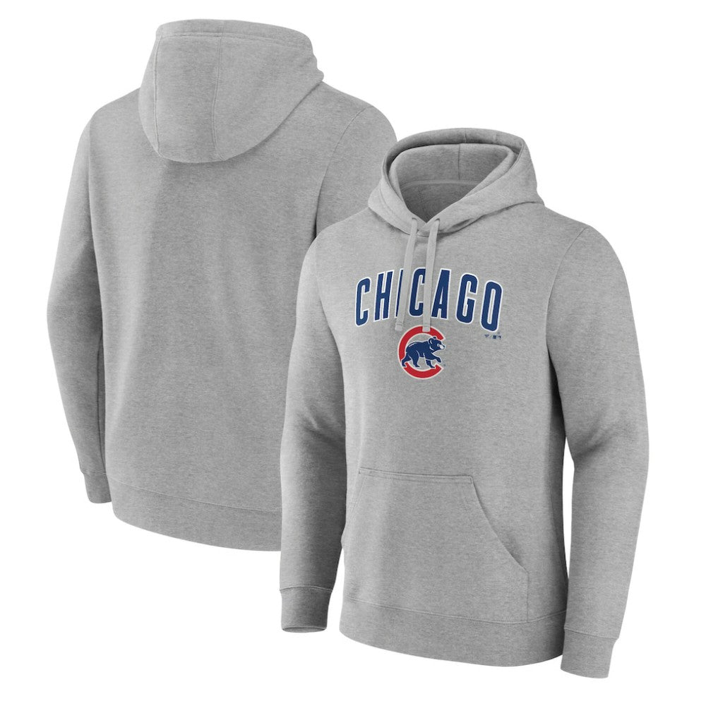 Chicago Cubs Team Lockup Hoodie - Gray