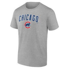 Chicago Cubs Team Lockup T-Shirt - Heather Gray