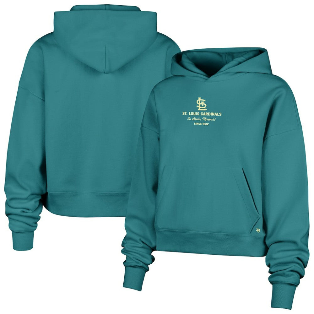 St. Louis Cardinals Women's Contemporary Basics Anderson Foundation Hoodie - Teal | 47 brand