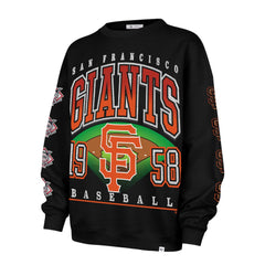 San Francisco Giants Women's Trendy Team Go Big Oversized Sweatshirt - Black | 47 brand