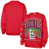 St. Louis Cardinals Women's Trendy Team Go Big Oversized Sweatshirt - Red | 47 brand